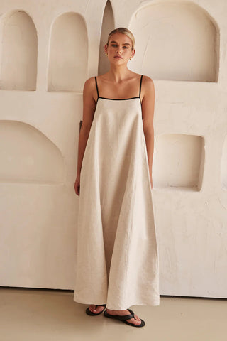 Sling Solid Color Holiday Dress