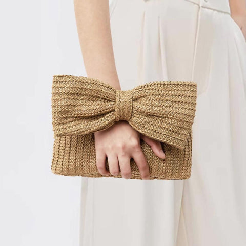 Bow Straw Bag