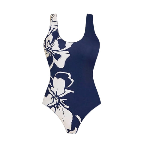 Round Neck Casual Flower Print Swimsuit Set(s)
