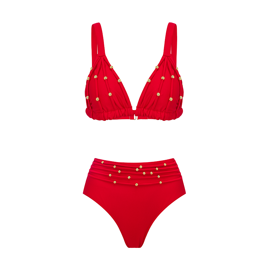 Red Rope Decoration Swimsuit Set(s)	