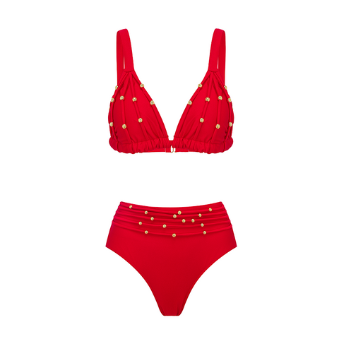 Red Rope Decoration Swimsuit Set(s)	