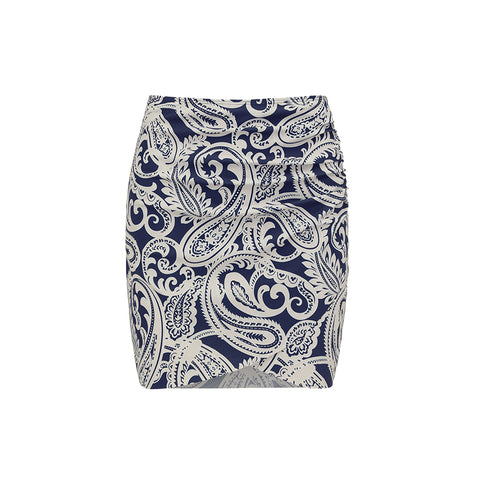 V Neck Blue Paisley Print Swimsuit Set(s)