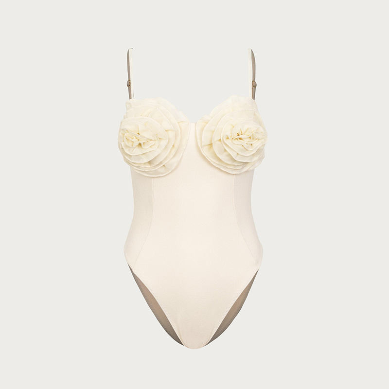 3D Flower One Piece Swimsuit	