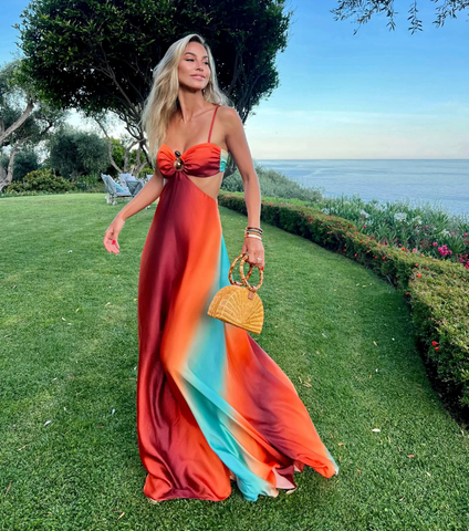 Sling Ombre Print Dress