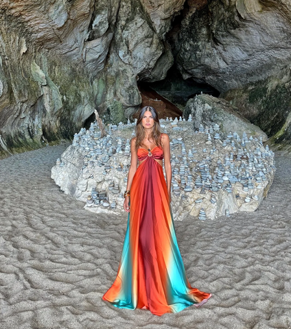 Sling Ombre Print Dress