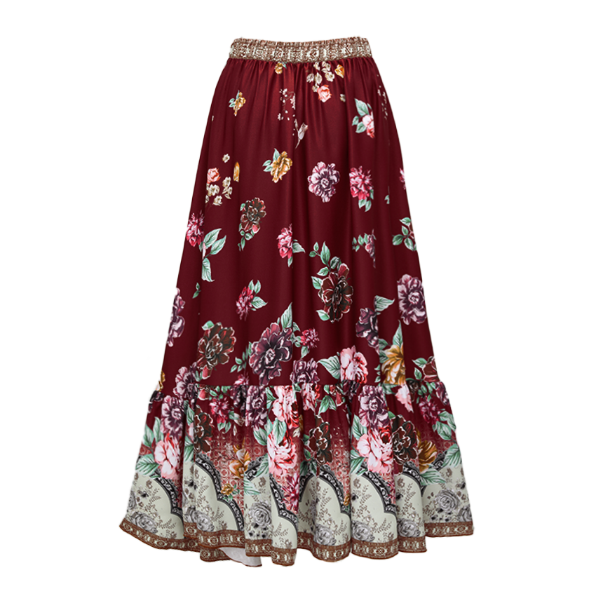 Neckband Peony Print Swimsuit Set(s)	
