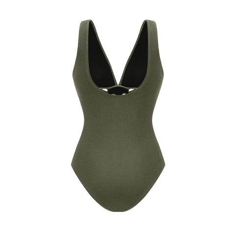 Cutout V Neck Flash Swimsuit Set(s)	