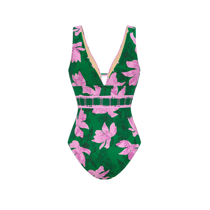 V Neck Printed Swimsuit Set(s)	