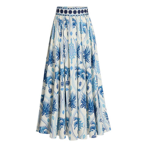 Blue Botanical Print Swimsuit Set(s)	