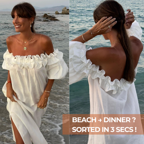 Off Shoulder Puff Sleeve Dress