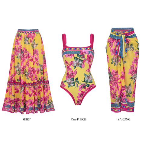 Orchid Print One Piece purple	