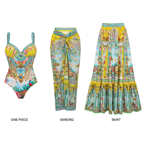 Underwire Bougainville Print Swimsuit Set(s)	
