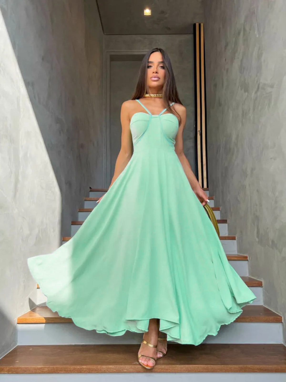 Halter Bandeau Maxi Dress