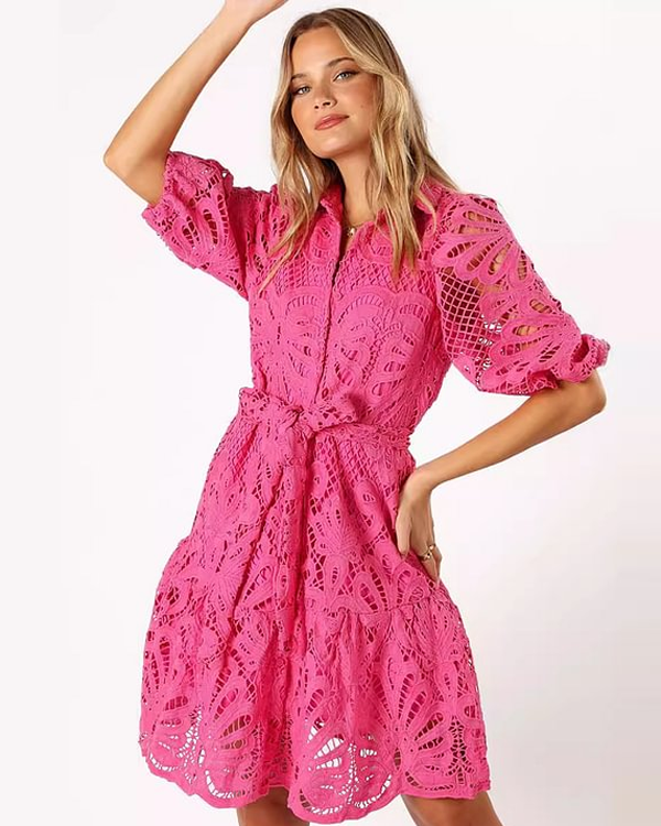 Lace Shirt Dress
