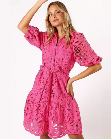 Lace Shirt Dress