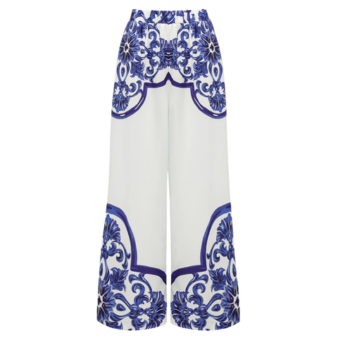 Surfing Wetsuit Classic Majolica Series Pattern Print One Piece Swimsuit and Pants or Shorts	