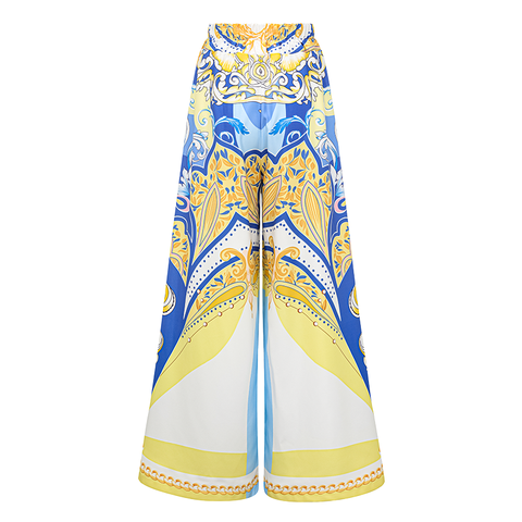 V Neck Pattern Print One Piece Swimsuit and sarong or Pants