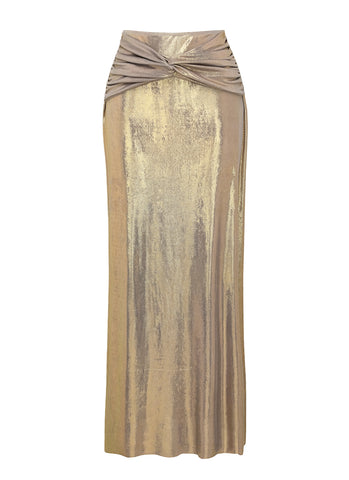 Stone Decoration Shiny One Piece Swimsuit and Skirt