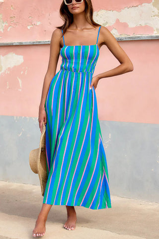 Sling Striped Print Dress