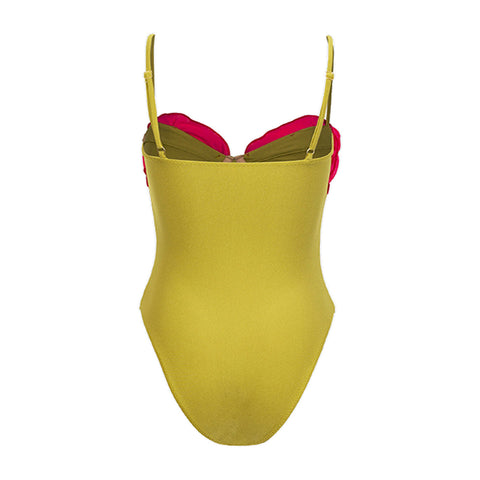 3D Flower One Piece Swimsuit	