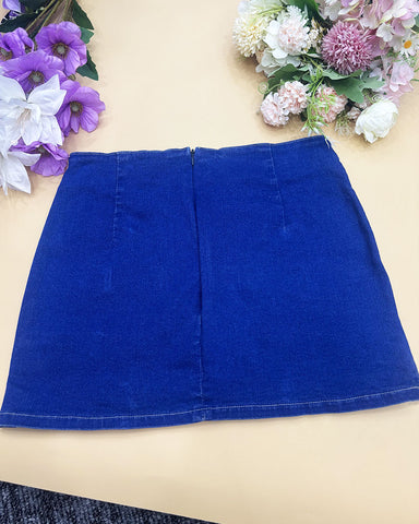 Vibecurve® Buckle Down High-Rise Denim Skort	
