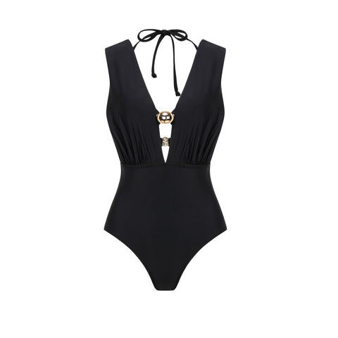 Top & Plunging Ruched Swim Set	