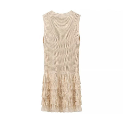 Tassel Cutout Mini Dress