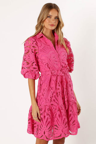Lace Shirt Dress