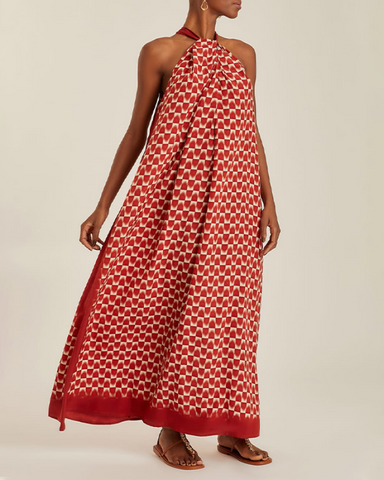 Off Shoulder Printed Maxi Dress