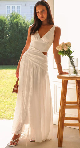 V Neck Cutouti Dress