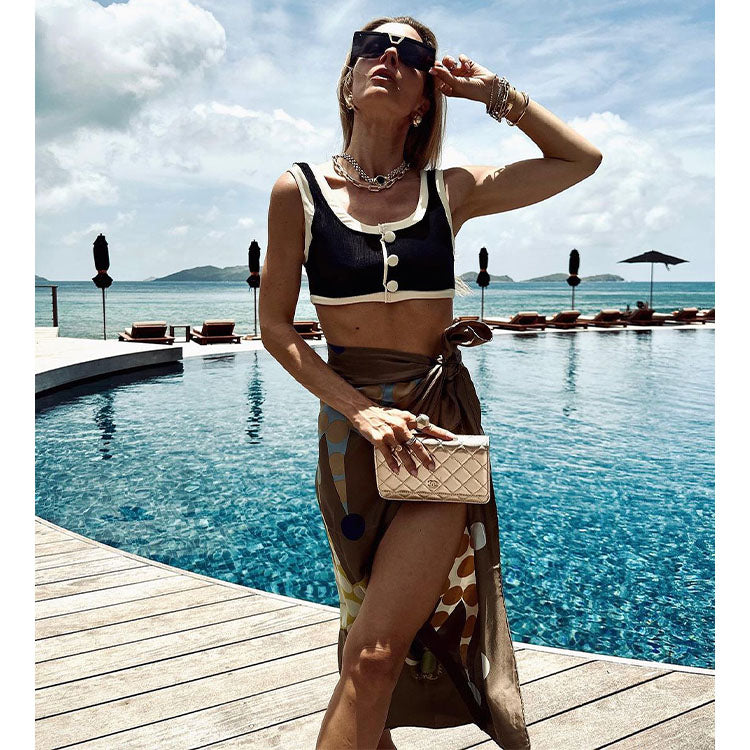 Color Block Grace Bikini Swimsuit	