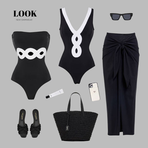 Bandeau Cutout Color Block One Piece purple	