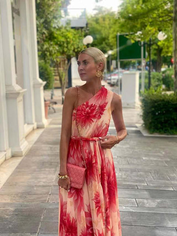 Oblique Shoulder Dress