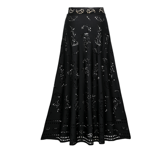 Black Ruffle Laser Cut Swimsuit Set(s)	
