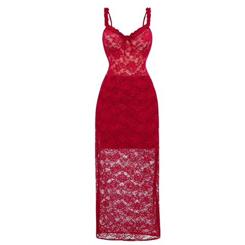 Red Lace Patchwork Swimsuit Set(s)