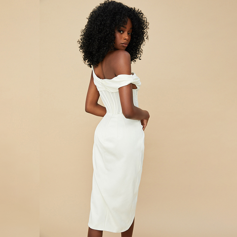 Fashion One Shoulder Slit Dress