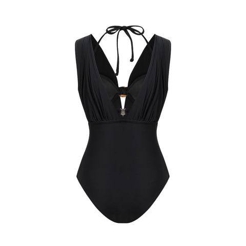 Top & Plunging Ruched Swim Set	