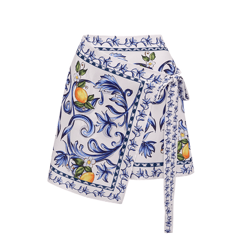 Cutout Lemon Printed Swimsuit Set(s)	