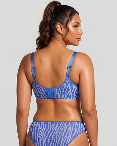 Zebra Wild Unlined Underwire Mesh Bra
