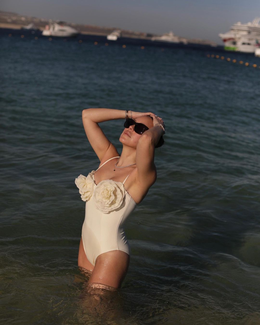 3D Flower One Piece Swimsuit	