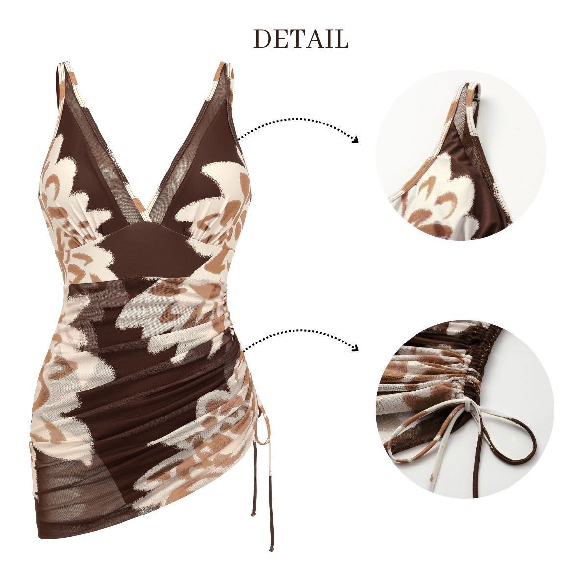Mesh Sheer Sarong Wraps Bathing Suit One Piece	