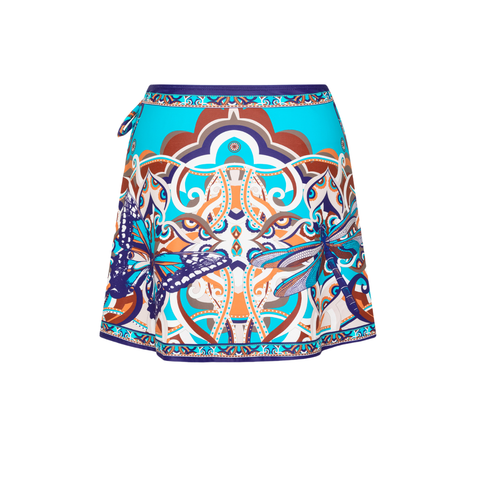Butterfly and Dragonfly V-neck Hollow Print One Piece Swimsuit and Pants