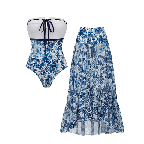 Bandeau Blossom Print Swimsuit Set(s)	