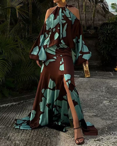 Off Shoulder Slit Dress