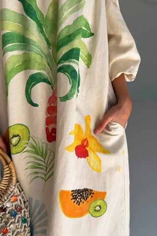 Off Shoulder Printed Dress