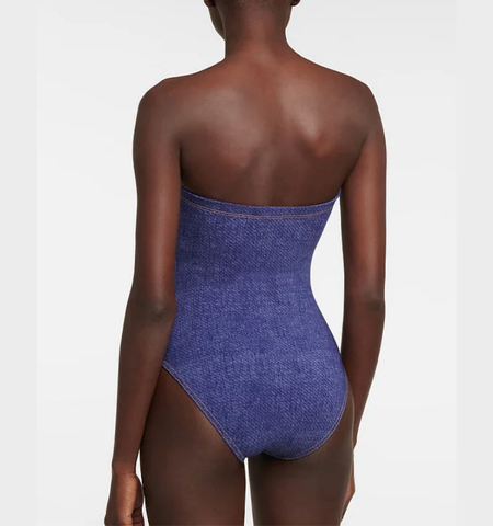 Bowknot Bandeau One Piece Swimsuit and Skirt