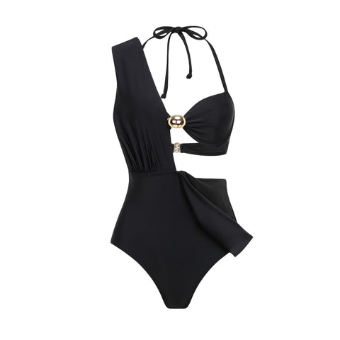 Top & Plunging Ruched Swim Set	