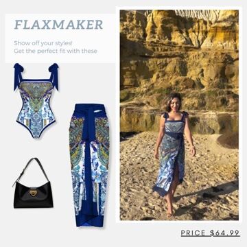 Reversible Tie-shoulder One Piece purple Flaxmaker	