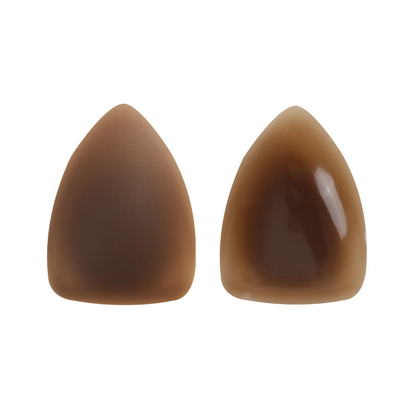 Triangular glue-free self-adhesive swimsuit invisible anti-bump silicone breast patch