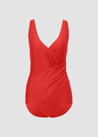 Deep-V Neck One Piece Tummy Control Swimsuit